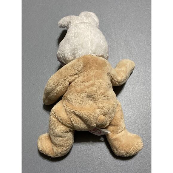 Ty Beanie Baby - SPRINGSTON the Bear w/ Orange Polka Dot Easter Bunny Ears - Picture 5 of 6